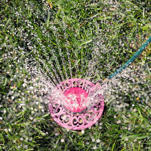 Sprout 65100-AMZ Metal 8-Pattern Sprinkler and QuickConnect Product Adapter Amazon Bundle, Raspberry Red...