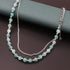 Green Stone Hip Hop Simulated Jade Choker Double Layered Bead Necklace for Men Women...