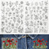 72Pcs Water Soluble Stabilizer for Embroidery Stick and Stitch Embroidery Paper Tear Away Embroidery Stabilizers with Flower Patterns for Embroide...