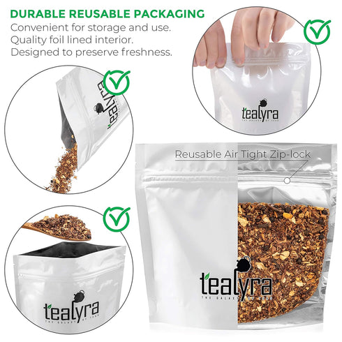 Tealyra - Rooibos - Red Burner Chai - Ginger - Anise - Cinnamon - Red Bush Tea - Spicy Herbal Loose Leaf Tea - Antioxidants Rich - Caffeine-Free -...