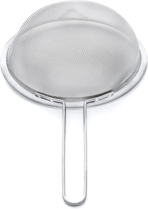 Strainer Set Fine Mesh – Premium 304 Stainless Steel (18/8) – 8?, 5.5? and 3.3? Sturdy Kitchen Strainers (Silver)...