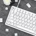 135 Keys White Japanese Keycaps, Minimalist Style Cherry Profile Key Caps, PBT Dye Sublimation Customized Keycaps Set Compatible with Cherry MX Sw...
