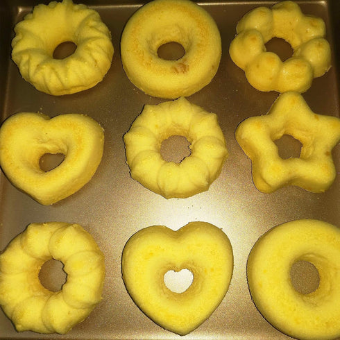 To encounter 24Pack Silicone Molds, Nonstick 3 inches Donut Mold, Silicone Baking Cups, Donut Pan, Muffin, Jello, Bagel Pan, Oven- Microwave- Dish...