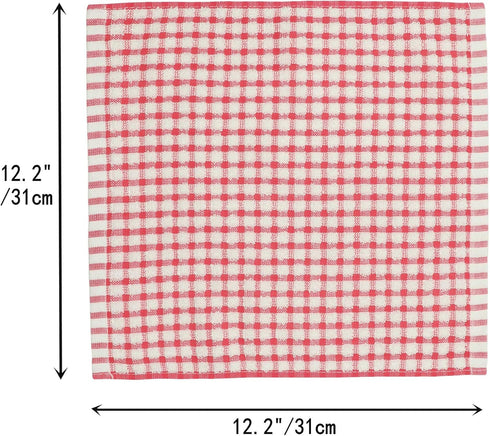 Cotton Cleaning Rags Terry Dish Cloths for Washing Dishes, Set of 8 Dish Rags for Cleaning, Light and Soft Dish Towels for Kitchen Drying Dishes, ...