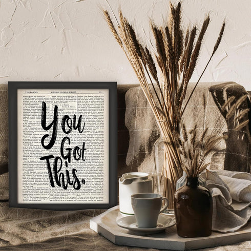 Posterizer 1 pcs-You Got this, positive quote wall art-Motivational & Inspirational Art-Gift for Men Women Entrepreneur Teens-Decor for Home & Off...