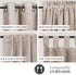Kenney Kiera Crown Window Curtain Rod, Adjustable Curtain Rod for Windows 28 to 48 Inches, Extendable Curtain Rod Set, Matte Black Curtain Rod...
