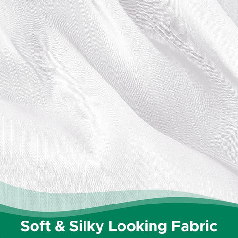 Biscaynebay Wrap Around Bed Skirts for King & Cal King Beds with Short Drop of 12", White Adjustable Elastic Dust Ruffles Easy Fit Wrinkle Resista...