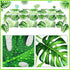 Tatuo 2 Pieces Palm Leaf Table Covers Hawaii Green Leaves Tablecloths Tropical Leaf Table Cloths and 2 Pieces Palm Leaves Banners Decorations for ...