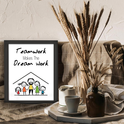 Posterizer 1 pcs-team work makes the dream work-motivational quote-Kids Room Art-Teachers & Classrooms-decor for nursery toddlers kids room- UNFRA...