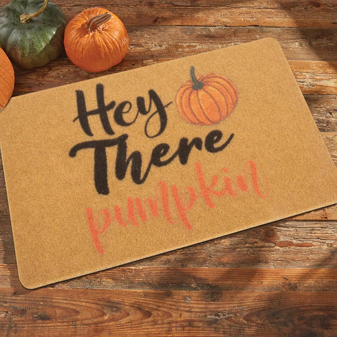 Hello Pumpkin Welcome Doormats Entrance Harvest-Festival Front Door Mat Artificial Coir Fall Doormat Funny Home Decor Doormat 17 x 29 Inch...