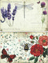 Bees & Birds Mulberry Rice Paper, 8 x 10.5 inch - 6 x Different Printed Mulberry Paper Images 30gsm Visible Fibres for Decoupage Crafts Mixed Medi...