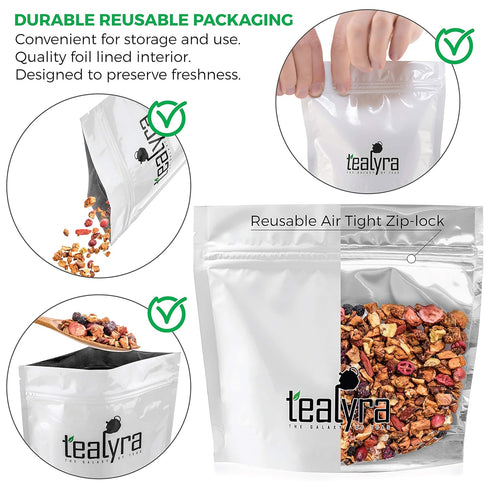 Tealyra - Tropical Harvest - Dragon Fruit - Sea Buckthorn - Goji - Pineapple - Cranberry - Fruity Herbal Loose Leaf Tea - Caffeine Free - Hot or I...