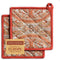 Maison d' Hermine Pot Holders Set 100% Cotton Heat Resistant Potholders 8" x 8" Hot Pads with Loop BBQ, Cooking, Baking, Grilling, Kitchen, Handli...
