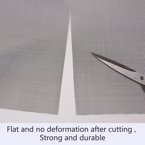 Window Screen Replacement, DIY Adjustable Encrypted Mesh Window Screens Mesh for Window Doors, High Transparency Black mesh, Curtain Net(40''X125'...