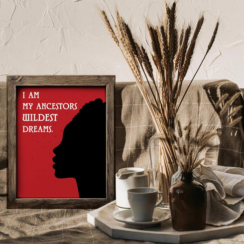 Posterizer 1 pcs-Ethnic African American Women-Positive Quote-Afro-American Art Collection-Inspirational Women's Art-Gifts for Women-Living Room B...