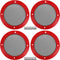 ACROPIX Universal 4" Car Speaker Grills Cover Mesh Round 4 Inch Audio Speaker Subwoofer Guard Protector Case with Mounting Screws Iron Red - Pack ...