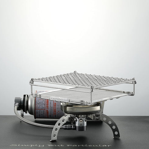 CAMPINGMOON Camping Toaster for Gas Stove Top Fire Grill Grid 304 Stainless Steel Bread Toasters Cooking Grill With Anti Scalding Mesh Fork Medium...