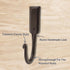 Kings County Tools Hand-Forged Iron Wall Hook | Large Size Measuring 6-1/2” | Rustic Look | Elegant Tapered Curl | Single Hook...