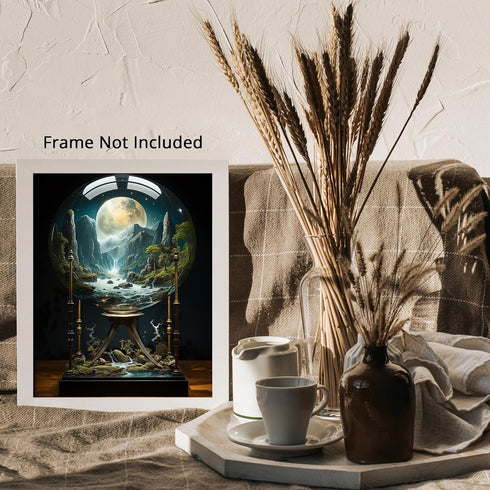 Posterizer 1 pcs-futuristic beautiful natural ecosystem-Fantasy & Fiction Art-Floral & Botanical Art-Gift for Nature, Surfers and Beach Lovers- UN...
