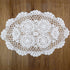 Phantomon Handmade Crochet Cotton Lace Placemats Doilies Cloth Crochet Coasters, Pack of 4, Oval Shape, White, 12 x 17 inch (White)...
