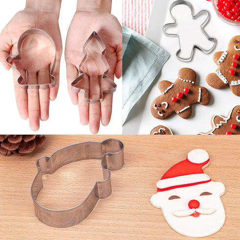 20 Pieces Christmas Cookie Cutters for Xmas/Holiday/Wonderland Party Supplies/Favors - Including Glove, Gingerbread, Angel, Candy Cane, etc...