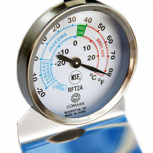Comark RFT2AK Refrigerator/Freezer Thermometer Stainless Steel Construction, Grey...