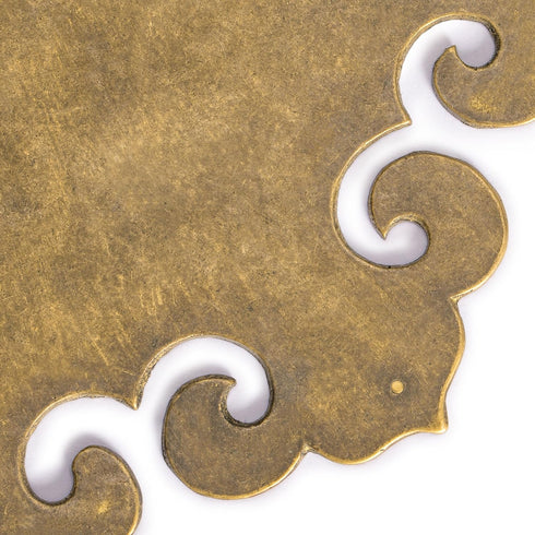 Brass Curled Box Corner Plate – Set of 2, 3.3", by Hardware Philosophy...