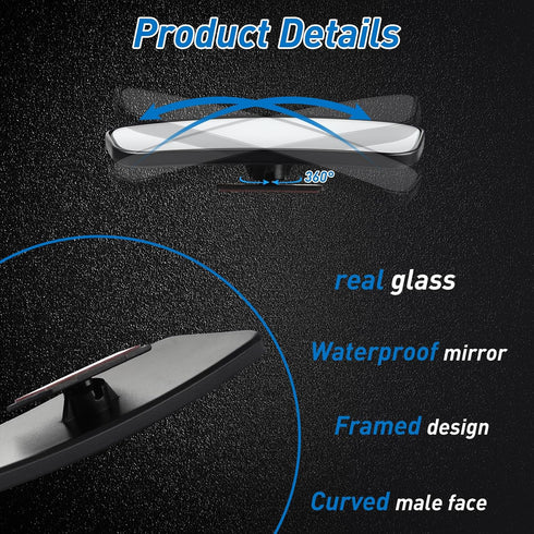 Tallew 4 Pieces Blind Spot Mirror for Car Convex Side Rear View Mirror Blindspot Automotive Rectangular Blindspot Rearview Accessories with Frame ...