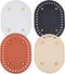 PH PandaHall 4pcs Crochet Bag Bottom, 5.7 x 4.3 Inch Oval Bottom Bag Leather Bottom Shaper Pad Small Purse Bottom for Bags Cushion Base with Holes...