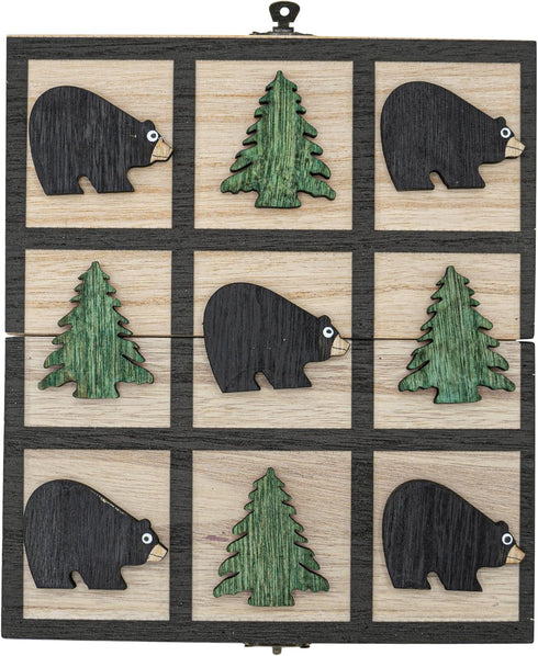 On-The-Go Fun: Portable Tic Tac Toe Game with Bear and Tree Pieces - 8" x 9"...
