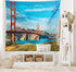 Ambesonne Landscape Tapestry, Golden Gate San Francisco Sunny Summer Day Ocean Stones Touristic, Wide Wall Hanging for Bedroom Living Room Dorm, 6...