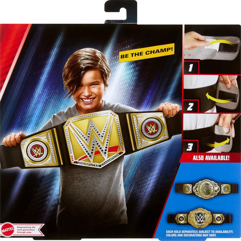 Mattel WWE Championship Title, Undisputed WWE Universal Championship Role-Play & Costume Piece, Leather-like Belt 3+ Feet with One-Time Adjustment...