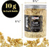 U.S. Art Supply Metallic Foil Schabin Gilding Gold Leaf Flakes - Imitation Gold in 10 Gram Bottle - Gild Picture Frames, Paintings, Furniture, Dec...