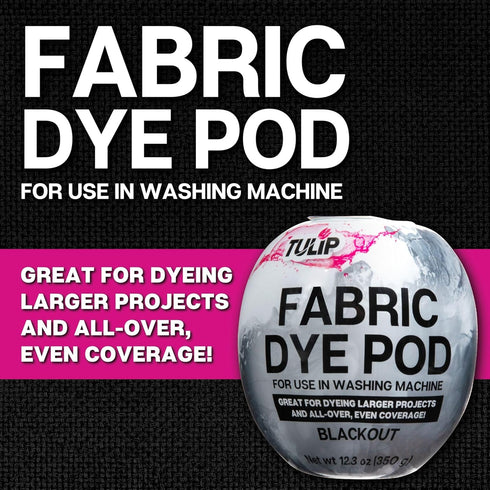 Tulip Fabric Dye Pod Blackout (Black), Permanent Dye for Clothes and Fabric...
