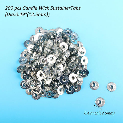 MILIVIXAY 21ply Square Braided Candle Wick Bundle: 200ft Cotton Wick, 200 Tabs, 200 Stickers, 2 Wooden Holders...