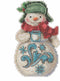 Snowman with Cocoa Counted Cross Stitch Ornament Kit Mill Hill 2021 Jim Shore JS202114,multi...