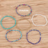 LUTER 6Pcs Beaded Anklets Elastic Bohomenian Bracelet Anklets Colorful Handmade Bead Jewelry for Girls, Women...