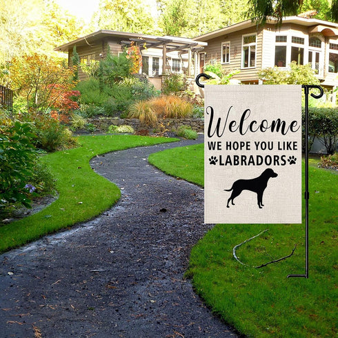 Labrador Garden Flag Labrador Flag Welcome We Hope You Like Labradors Garden Flag (Like Labradors F)...