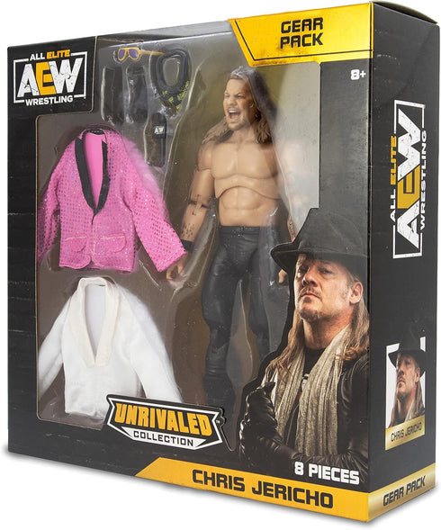 All Elite Wrestling Unrivaled Collection Chris Jericho Gear Pack - 6.5-Inch AEW Action Figure - Series 5 - Amazon Exclusive...