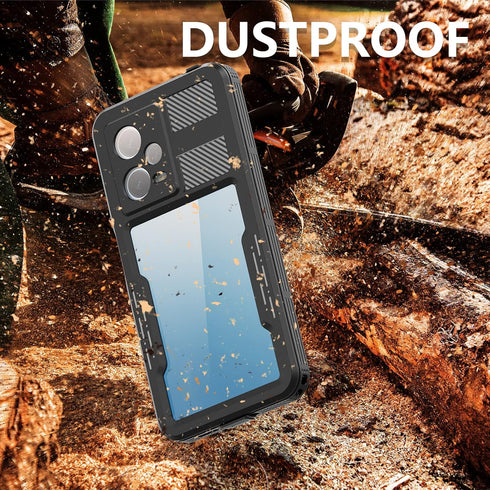 for Xiaomi Redmi Note 12 Pro IP68 Waterproof Case Full-Body Sealed Slim Snowproof Shockproof Dustproof Underwater Outdoor Transparent Cover w/Hand...