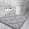 OLANLY Memory Foam Toilet Rugs U-Shaped 24x20, Ultra Soft and Absorbent Bathroom Rugs, Non-Slip Thick Toilet Bath Mat, Machine Wash Dry, Contour B...