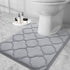 OLANLY Memory Foam Toilet Rugs U-Shaped 24x20, Ultra Soft and Absorbent Bathroom Rugs, Non-Slip Thick Toilet Bath Mat, Machine Wash Dry, Contour B...