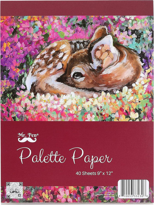 Mr. Pen- Palette Paper Paint Pad, 9"x12", 40 Sheets, Acrylic Paint Paper, Drawing Paper, Painting Paper, Disposable Paint Palette Paper, Oil Paint...