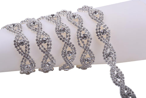 KAOYOO 1 Yard Crystal Rhinestone Chain Trim Sewing Trim for Wedding Decoration,Sewing Craft,DIY Accessories...