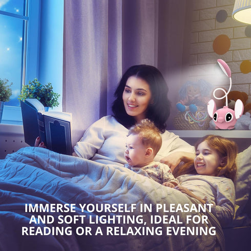 Pink Cartoon Kids Desk Lamp – Night Table Lamp Cartoon Figural Cute Table Lamp for Kids Bedroom Girls Night Lamp for Bedroom Lights Lamp Kids Room...