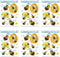 Beistle , 6 Sheets Bumblebee Window Clings, 12" x 17" sheet...