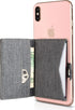 Cell Phone Card Holder Stick on Wallet Phone Pocket for iPhone, Android and All Smartphones (Black and Grey)......