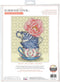 Dimensions 70-35414 Rose Tea Counted Cross Stitch Kit for Beginners, 8" x 10", 14 Cnt. Ivory Aida, 4pcs...