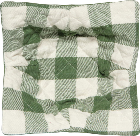 Now Designs Quilted Bowl Cozy, Elm Green Buffalo Check W9 x L9 x H2in...