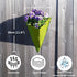 Pack of 6 Green Triangle Felt Wall Hanging Planters - 10" x 12" - Versatile & Eco-Friendly Wall, Vertical, and Hanging Planters for Outdoor & Indo...